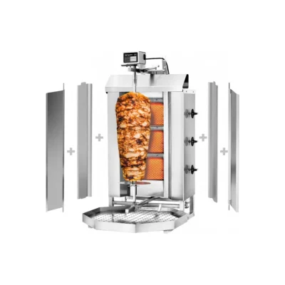 Gas gyros/ kebab grill - 3 burners - max. 40 kg