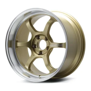 Advan racing r6 machining & racing brass gold wheel